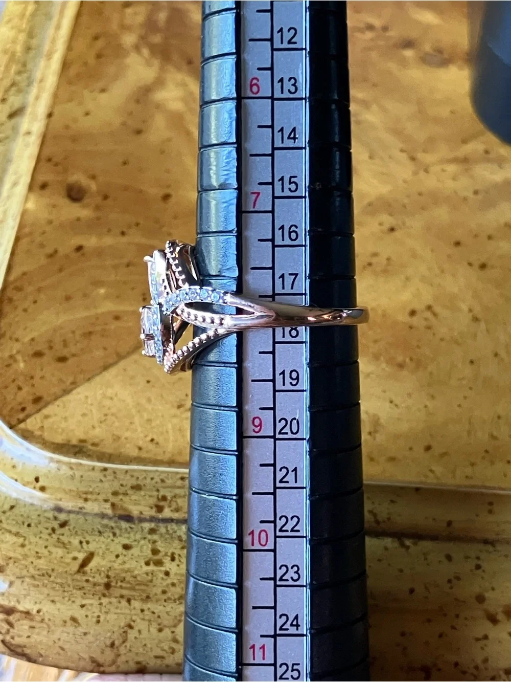 Genuine Morganite Ring Size 8